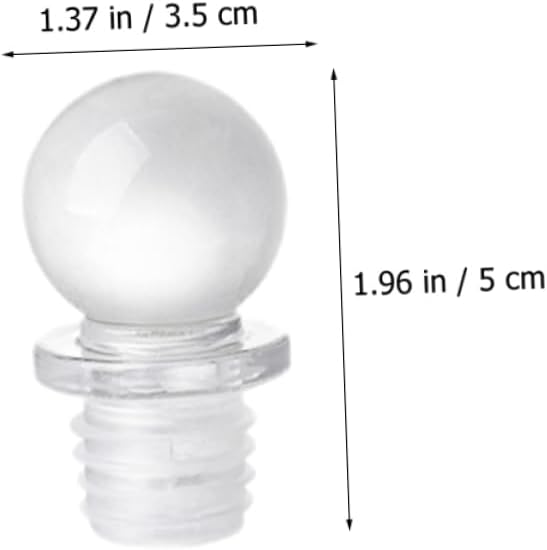 VOSAREA 24pcs Unique Glass Ball Wine Stoppers Decorative Bottle Stopper Caps Portable for Wine Perfume Oil Bottles
