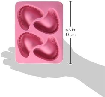 Fairly Odd Novelties FON-10014 Smile Teeth Denture Shaped ICE Tray Mold Perfect Gag or White Elephant Gift for Dentists or Seniors makes 4 Cubes One Size Pink
