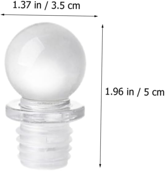 24pcs Glass Ball Stoppers Ball Wine Stoppers Wine Bottle Toppers for Bottles