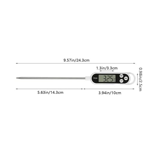 1pc Candy Thermometer Digital Instant Read for Meat Kitchen Cooking Food Oil Deep Fry BBQ Grill Smoker (1, 9.4in)