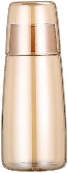 GRFIT Jug Set of 750ml Glass Teapot, Transparent Water Jug with Glass Cup, Water Kettle for Household Nightstand Water Pitcher (Brown)