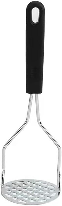 Potato masher with non-slip handle, stainless steel masher masher kitchen tool for potatoes, sweet potatoes, beans, vegetables, fruits, baby food, avocados and more