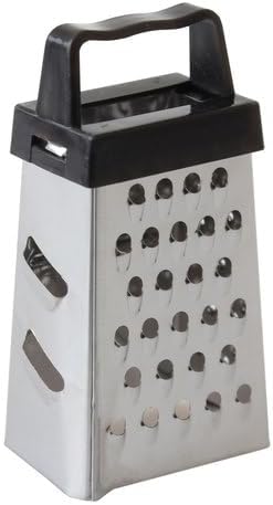 Mini Garlic Grater, Stainless Steel Cheese Ginger Vegetable Spices Small Grater for Kitchen, Black (Black)