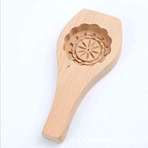 Killer's Instinct Outdoors Carved Round Wooden Mould Press Mooncake Mold Middle Eastern Cookie & Cake Mold 2-1/2" Diameter 1/2" Depth Maamoul Cookie Spoon