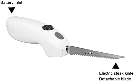 Electric Knife for Carving Meats, Stainless Steel Cordless Electric Fillet Knife with Ergonomic Handle, Reciprocating Electric Carving Knife for Turkey, Meat, Bread, Vegetables