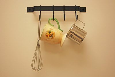 12" Black Utensil Rack