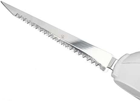 Electric Knife for Carving Meats, Stainless Steel Cordless Electric Fillet Knife with Ergonomic Handle, Reciprocating Electric Carving Knife for Turkey, Meat, Bread, Vegetables