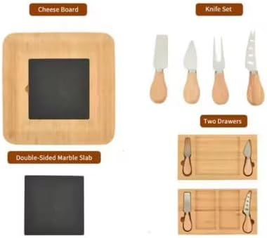 Personalized Charcuterie Board Gift Set with Accessories - Custom Engraved Cheese Board for Couples, Wedding, Housewarming - Unique Host Gift for New Home, In-Laws, Entertaining
