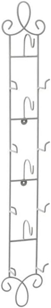 Augusta Vertical Antique White Cup & Saucer Wall Rack, Antique White