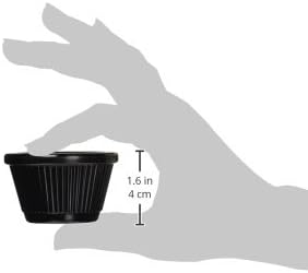 Winco Fluted Ramekins, 1.5-Ounce, Black, 12-Pieces