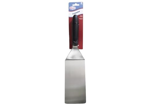 Winco 8" x 4" Griddle Spatula/Turner for Burgers, Steaks and More, Black
