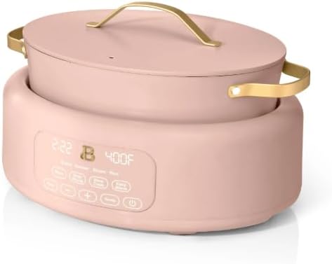 10-in-1 Electric Multi-Cooker, 6 Quart Programmable Cooking Pot with Digital Display, Nonstick Interior, One-Touch Controls, Multi-Function Kitchen Appliance (Rose)