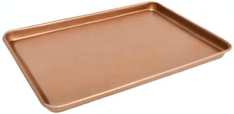casaWare 2pc Ultimate Commercial Weight 15 x 10 x 1-Inch Cookie Sheet Set (Rose Gold Granite)