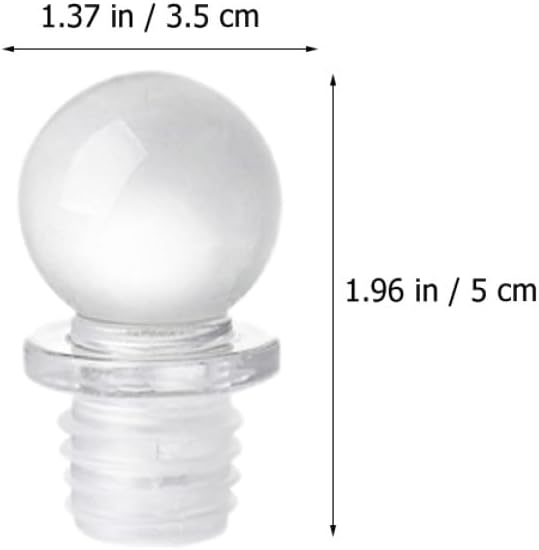 Glass Ball Bottle Stoppers 24Pcs High Polymer Dispenser Stoppers for Perfume and Wine Bottles Portable Sealed Caps for Home Kitchen Use