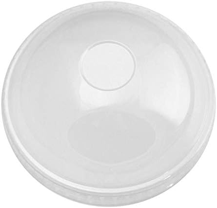 [100 Count] Dome Ice Cream Cup Lids - 4 oz Clear Disposable Lids - Fit Our 4 oz Cups Perfectly - *Cups Sold Separately* Frozen Dessert Supplies
