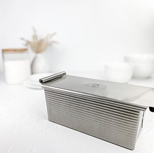 USA Pan Bakeware Pullman Loaf Pan With Cover, 9 x 4 inch, Nonstick & Quick Release Coating, Made in the USA from Aluminized Steel