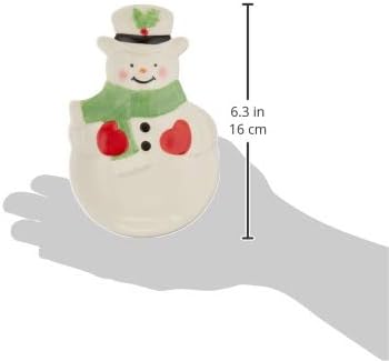 Lenox 882206 Holiday Snowman Spoon Rest, Christmas Hosting