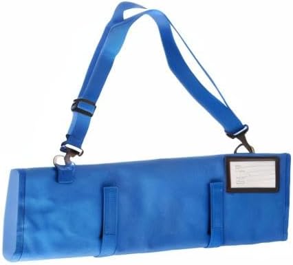 Mercer Culinary 7-Pocket Knife Roll Storage Bag, Blue