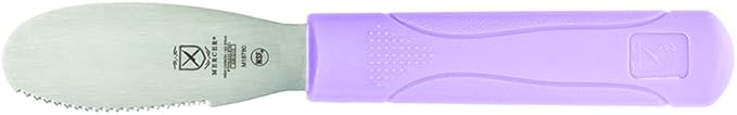 Mercer Culinary Millennia Wavy Edge Spreader, 3.5 Inch Blade, Purple Handle
