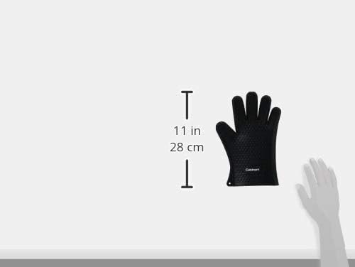 Cuisinart Heat Resistant Silicone Grilling Gloves for Indoor and Outdoor Cooking, Grilling, One Size