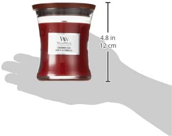 WoodWick Cinnamon Chai Holiday Candle Gifts for Women and Men, 9.7 oz Medium Hourglass Candle with Crackling Wick