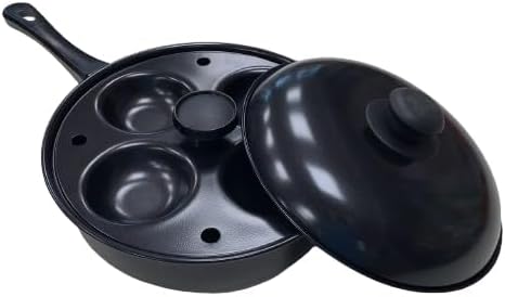 Fox Run Egg Pan, Non-stick Egg Poacher and Fry Pan Set With Lid
