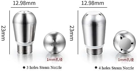 Steam Nozzle Tip Spout for Breville 8 Series, Milk Foam Spout, Replacement Parts Accessory for Breville Barista Machines, Food Grade Stainless Steel - 3 Holes