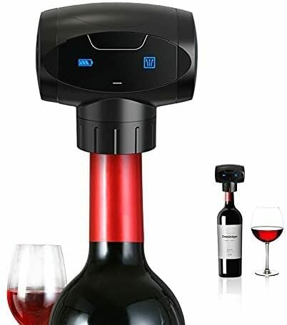 Electric Wine Stoppers, Automatic Wine Vacuum Pump, Reusable Wine Bottle Stoppers Cork Saver Plug & Sealer, Best Gift for Wine Lover