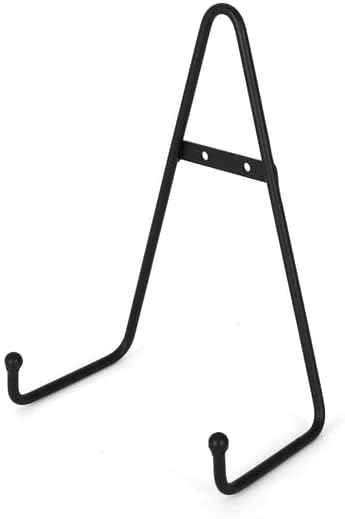 Milltown Merchants Round Metal Display Stand - Fused Glass Art Base - Plate Stand/Plate Holder - Round Art Panel Stand (4 Pack), Large