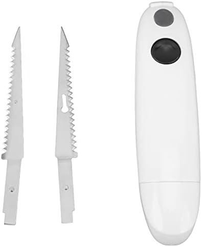 Electric Knife for Carving Meats, Stainless Steel Cordless Electric Fillet Knife with Ergonomic Handle, Reciprocating Electric Carving Knife for Turkey, Meat, Bread, Vegetables