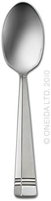 Oneida Silverware Set, Amsterdam 45-Piece Everyday Flatware Set, Service For 8, 18/0 Stainless Steel, Rust Resistant, Dishwasher Safe, Knives Spoons And Forks Set, Home And Kitchen (Silver, 45 Piece)
