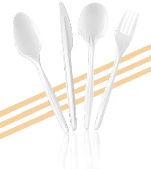Settings 1000 Count White Plastic Spoons– Disposable Cutlery for Parties, Events, Catering, and Takeout disposable Soup Spoons bulk