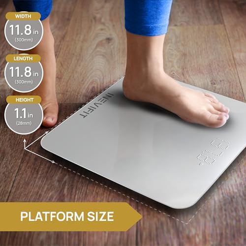 INEVIFIT Bathroom Scale & Digital Kitchen Scale Fitness Bundle, Complete Body Composition and Nutrition Tracking Solution with Batteries Included