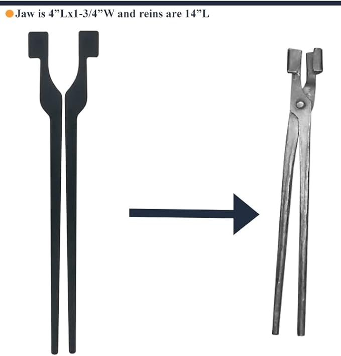 Rapid Tongs Bundle Set 6 Type of Tong Bundles Set DIY Rapid Tongs Comes with Rivet for Beginner Futher Smithing