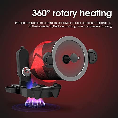 Automatic Multi Cooker, Intelligent Non-Stick Stir-Fry Machine, 360° Rotating Heating Pot Stirrer for Cooking, Compact Design for Outdoor Use