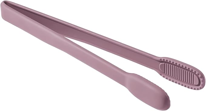 carrotez Silicone Cooking Kitchen Tongs, Anti-Slip,Non-Scratch Serving Tongs 9.25 Inches - Dark Pink