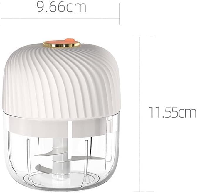 250ml Electric Garlic Chopper, Mini Food Processor Masher Crusher, Garlic Grinder with USB Charging for Onion Ginger Vegetable Pepper Spice Meat (Gray : Blue)