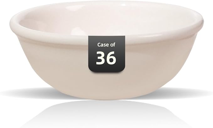 Stoneware Narrow Rim Commercial Grade Dinnerware, America White, Fruit 4.5oz, Case of 36