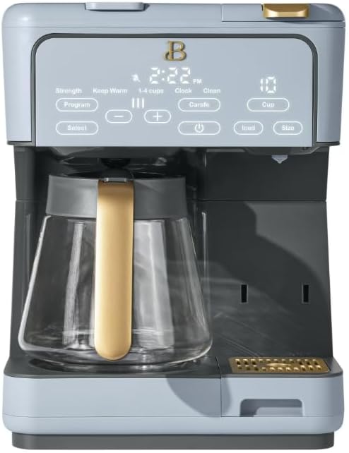 Beauti Multi Brew 12 Cup Programmable Drip & Single Serve Coffee Maker, Versatile Brewing (6oz, 8oz, 10oz, 12oz, 14oz), Pods or Ground, Over Ice option, Keep Warm mode (Cornflower Blue)