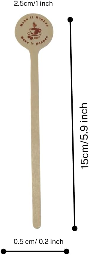 Coffee Stir Sticks 100 Pack – Wooden Coffee Stirrers (5.9”) Eco-Friendly Disposable Stir Sticks for Coffee, Tea, Bar, Office
