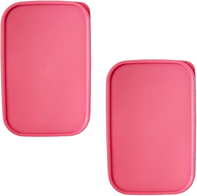 NewTupperware Modular Mates 1610 Rectangular Replacement Seal (LID ONLY) 10.75" X 7" Set of 2 (Soft Candy Pink)