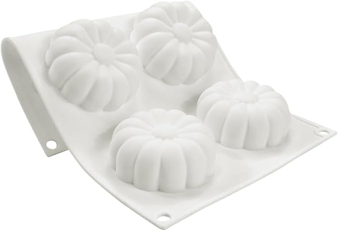 6 Holes Silicone Sunflower Cake Ice Cream Chocolate Mold Soap 3D Cupcake Bakeware Baking Dish Cake Pan Muffin Mould (Sunflower H_11.84 X6.8 X1 inch)