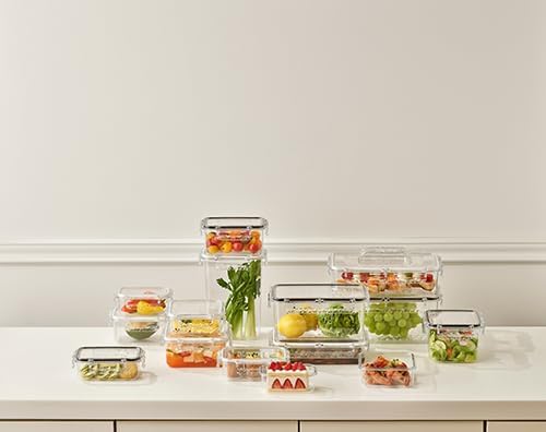 Airtight Food Storage Container With Lid (45.6oz) BPA-Free | Meal Prep | Microwave, Freezer and Dishwasher Safe | Leak-Proof | Kitchen Fridge Organizer Boxes | lids airtight sealing