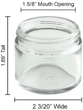 Pinnacle Mercantile 2 oz Glass Jars Containers Spice Straight Sided with White Metal Lids 48 ct case
