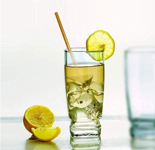 Gold Metal Straws 100Pack, NiceCaTeLe Ultra Long 10.5" Reusable Stainless Steel Straws Gold Drinking Straws in Bulk for 20/30 Oz for Yeti Tumblers. Dishwasher Safe (10.5" Long, Gold-100pcs Straight)