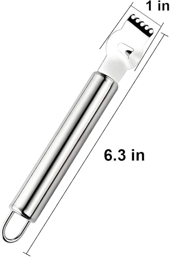 Lemon Zester Grater,Stainless Steel orange peeler tool with Channel Knife，5pack