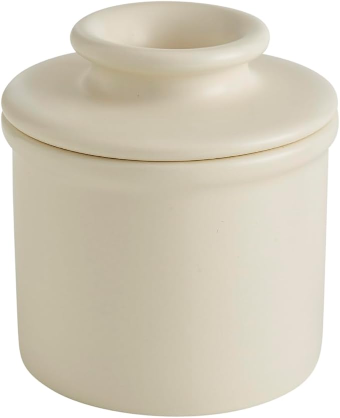 Butter Bell - The Original Butter Bell Crock by L. Tremain, a Countertop French Ceramic Butter Dish Keeper for Spreadable Butter, French Ceramic Butter Dish Keeper, Specialty (Ivory Matte)