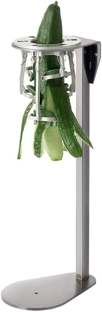 LOUIS TELLIER - Cucumber Peeler on Stand - For cucumber up to Ø2.4 in - Stainless Steel Blade and Stand - High Efficiency