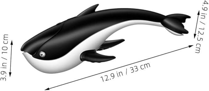 COLLBATH Whale Manual Citrus Juicer Large Orange and Lemon Squeezer Black Easy to Use Fruit Juice Presser for Home and Restaurant