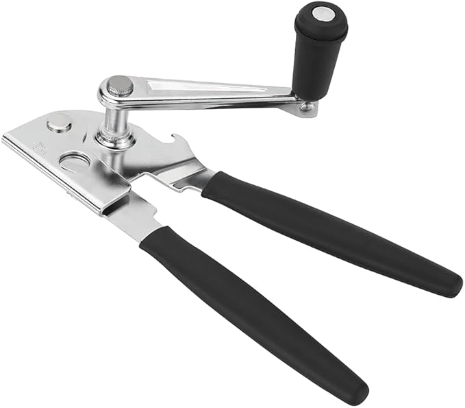Manual Can Opener with Soft Handles,Commercial Can Openers Heavy Duty, Ergonomic Easy-Turn Crank for Seniors,Industrial Can Opener for Restaurant